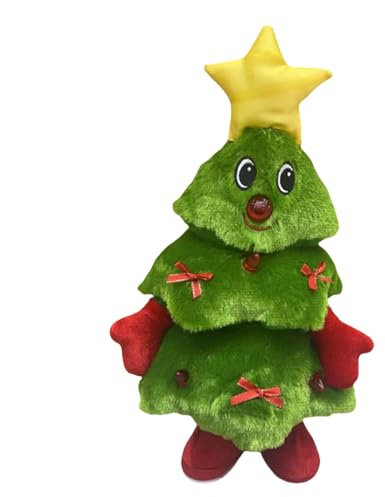 Árbol De Navidad Que Canta Y Baila, Juguetes De Baile Navideños con Música Y Luces, Juguete De Peluche para Árbol De Navidad Que Canta, Árbol De Navidad De Musical De Peluche Interactivos para Niños