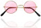 FASCHINFEVER Occhiali hippie come John Lennon anni '70 anni '80 – occhiali da sole rosa rotondi – accessori per carnevale e carnevale