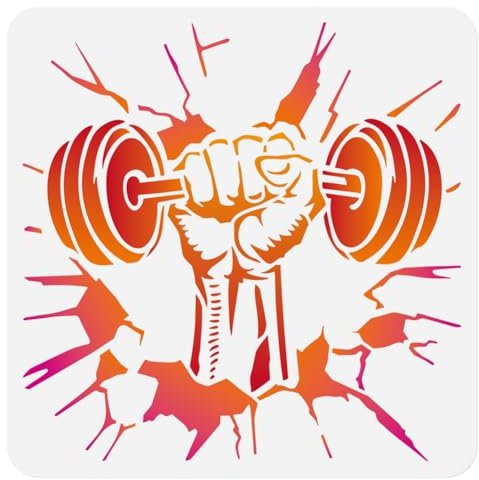 Doodlream Pochoir mural en plastique réutilisable pour peinture sur mur en bois et tissu 30 x 30 cm