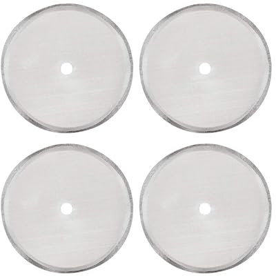 Cafetiere - Filtro de malla (paquete de 4) – 10,2 x 8,9 cm, malla de anillo de metal reutilizable de acero inoxidable para prensa francesa de 800-1000 ml, accesorios duraderos para preparar café y té