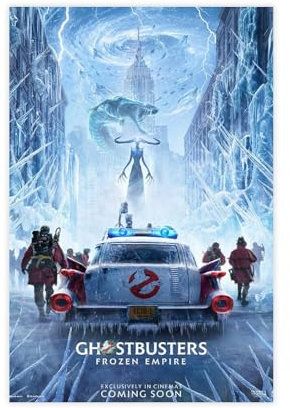 rlfnde Poster auf Leinwand, Motiv Ghostbusters Frozen Empire, Schlafzimmer, Dekoration, Landschaft, Büro, Raumdekoration, Geschenk, 30 x 45 cm