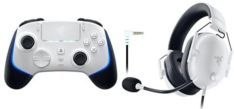 Razer Wolverine V2 Pro + BlackShark V2 X (PlayStation) - (HyperSpeed Wireless, pulsanti d'azione mecha-tattili, D-Pad a 8 microinterruttori, HyperTrigger) Mercury