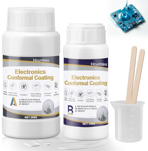 Elektrovergussmasse, Gießharz Elektro, Vergussmasse Elektronik, Zweikomponenten Silikon Isoliergel 300g A+B, für Abzweigdosen, Platinen, Leiterplatten und Steuerplatinen für Haushaltsgeräte