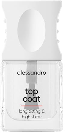 alessandro Top Coat - Überlack mit brillantem Hochglanz-Finish - Langanhaltend & schnelltrocknend - Verlängert Haltbarkeit von Nagellack - Ohne UV-Lampe - Für alle Nageltypen - Vegan - 10ml