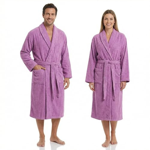 BOSKIMO Accappatoio da Bagno Unisex 100% Cotone OEKO-TEX – Vestaglia per Uomo e Donna – Spugna Americana – Morbido e Super Assorbente