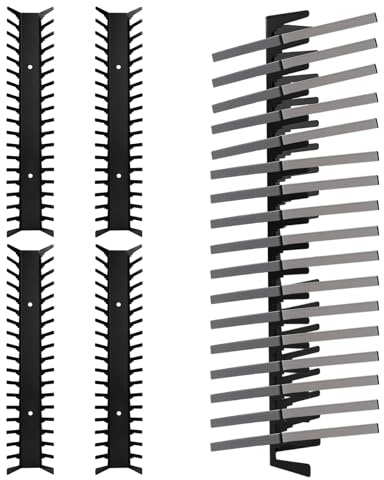 Penitue 4pcs Heavy Duty Metal Video Game Storage Shelves Wall Mount, Game Case Holder Media Shelf Organizer for PS5 PS4 PS3 PS2 Xbox Series X DVD CD Blu-Ray Discs (Holds up to 76 Cases)