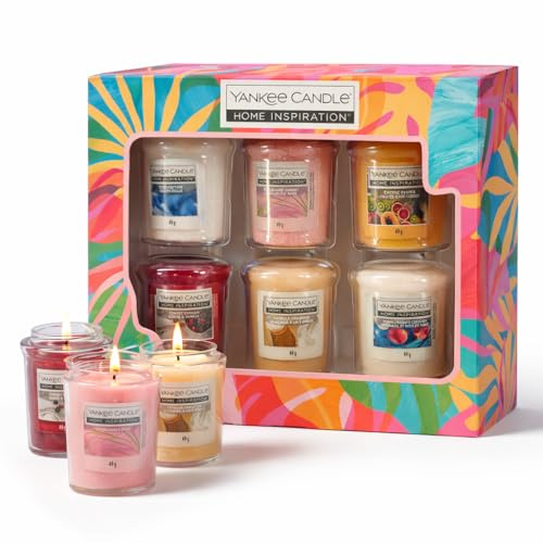 Yankee Candle Gift Set - 6pcs Votive Scented Candles, Mixed Popular Fragrances, Candles Gifts for Women, Mother's Day Gifts, Birthdays (6x49g)