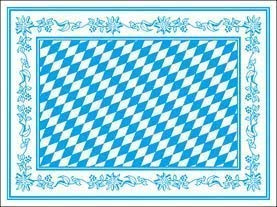 25er Set Platzdeckchen - Bayern Rautendesign - Gr. ca. 40 x 30 cm mit Rautendesign und Bordüre - 29654