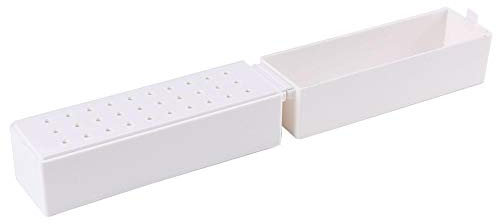 YUYTE Nagel Schleifkopf Aufbewahrungsbox, 30 Löcher Nagelfräser Bit Aufbewahrungsbox, Nagelfräser Bit Halter für Nagelfräser Staubdicht Tragbare Maniküre Bohrer Halter Container Vitrine