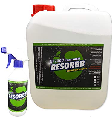 RESORBB® UF2000 Geruchsentferner 5l. 5-fach-Konzentrat + leere Sprühflasche