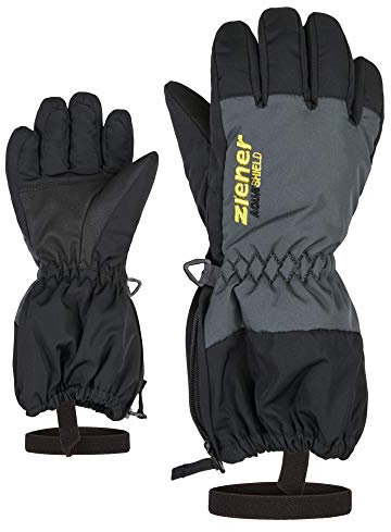 Ziener Kinder LEVIO Ski-Fäustling/Wintersport | wasserdicht atmungsaktiv, black, 92cm