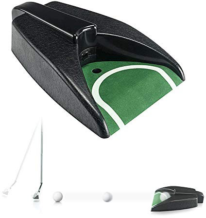 Tapis de Putting de Golf, Retour de Balle Automatique, Mini Golf Portable Professionnel pour Entraînement, Golf Maison Automatique pour la Pratique du Golf Intérieur Extérieur