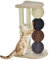 PawHut Kratzsäule für Katzen, Katzenkratzbaum Kratzbaum mit Plattform, Kratzstamm mit 2 Sisalpfosten und 4 Sisalbällen, Katzenkratzer Spielzeug, 38 x 38 x 64 cm