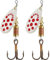 Mepps Aglia - 2 cucchiai decorativi in argento, a pois rossi, taglia 1/3,5 g, fabbricazione francese