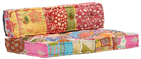 TEWTX7 Palettenkissen Set Palettensofa Palettenauflagen Sofa Kissen Polster Auflage Indoor/Outdoor Gesteppt für 120 x 80 x 45 cm Lounge paletten Mehrfarbig Stoff Patchwork