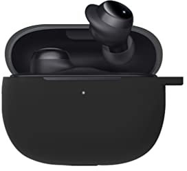 KORGALEY Carcasa compatible con Redmi Buds 3 Lite auriculares inalámbricos a prueba de golpes, funda de silicona resistente a los impactos, cubierta antipolvo duradera, color negro
