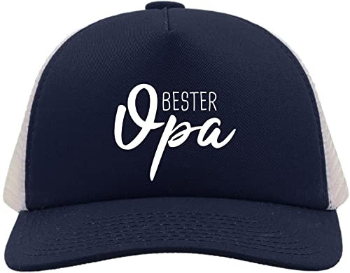 Shirtinstyle Basecap Trucker Cap, Bester Opa Mesh Kappe Hut Farbe Navy