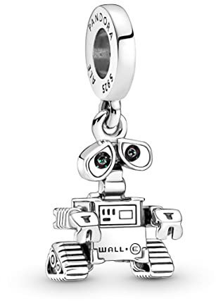 PANDORA Disney x Pixar Wall-E Charm-Anhänger aus Sterling-Silber, Kompatibel Moments Armbänder, 792030C01