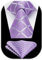 HISDERN Cravate Homme Lilas à Carreaux Élégante Formelle Classique Cravate et Pochette en Soie Mariage d'Affaires Fete Cravates pour Hommes