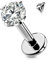 OUFER Body Piercing Lippenpiercing mit Innengewinde 6 mm/8 mm/10 mm/12 mm Helix-Ohrring 16G Tragus-Ohrring Schmuck Güteklasse 23 massives Titan Tragus Helix Conch Lippenpiercing