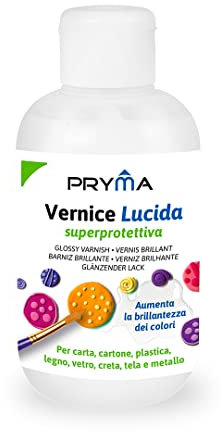 Vernice Lucida Superprotettiva 250ml – Finitura Trasparente Brillante per Dipinti, Legno, Carta, Tela e Ceramica – Sigillante Protettivo ad Asciugatura Rapida