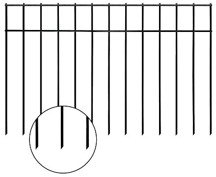 YESON 10Ft(L) ×15 in (H) Animal Barrier Fence No Dig, Bottom Dog Fence Barrier Digging Underground, No Dig Fence for Dogs Black Perfect for Patio and Garden 5 Pack