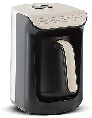 KARACA Hatır Roast Türkische Kaffeemaschine Creme 5 Tassen Kapazität Viel Schaum,535W,Sprachwarnsystem,;Lichtwarnsystem, Messlöffel, Einfache Reinigung