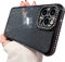 Tybiky Handyhülle für iPhone 12 Pro Max Hülle Silikon Bling Überzug Glänzend Strass Diamant glänzender Stoßfänger und Kameraobjektiv-Design Handyhülle Glitter Schutzhülle für iPhone 12 Pro Max.Schwarz