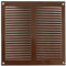 200x200mm Griglia di Ventilazione in Acciaio Marrone con Zanzariera - Griglie di Aerazione in Metallo