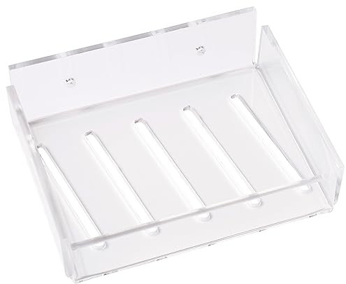 REGPLEX - Mensola Porta Sapone Trasparente | Montaggio Facile | Design Elegante | Alta Resistenza | Salvaspazio per Bagno | Facile da Pulire, Taglia Unica