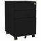 Homgoday Aktenschrank mit Rollen Büroschrank Rollschrank Rollcontainer Schubladenschrank mit 3 Schubladen Metallschrank für Büro Wohnzimmer Arbeitszimmer Schwarz 39x45x60 cm Stahl