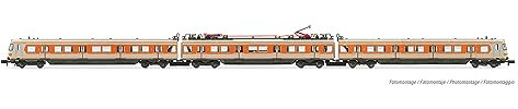 DB EMU Elektrolokomotive Klasse 420, 3 Stück, grau-orange lackiert, 2 Dachstromabnehmer, Ep. IV, Verschieden