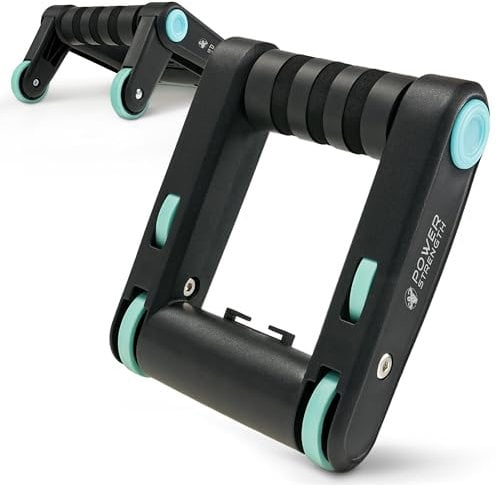 2 in 1 Liegestützgriffe inkl. Bauchroller Funktion - extra rutschfeste & komfortable Griffe - Perfekt für Liegestütze und Bauchmuskel Training - Maximiert deinen Trainingserfolg Zuhause und Outdoor