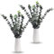 PASCH® 2er Set Eukalyptus künstlich in weißen Keramikvasen (45cm): Realistische künstliche Zweige Deko | Dekozweige | Kunstblumen im Topf | Künstliche Blumen im Topf: Eukalyptus Deko | Eucalyptus