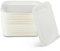 FHISKUNYU Assiettes de pique-nique blanches, assiettes en papier, vaisselle de fête écologique, assiettes rectangulaires en papier - 10x16 cm, lot de 200, assiettes à gâteau blanches.