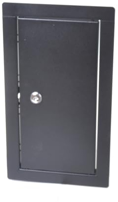 Aqbau® Revisionsklappe trockenbau 40x60 cm Schwarz, Revisionstür mit Schloss, Revision Wartungstür, serviceklappe, wartungsklappe trockenbau aus Metall