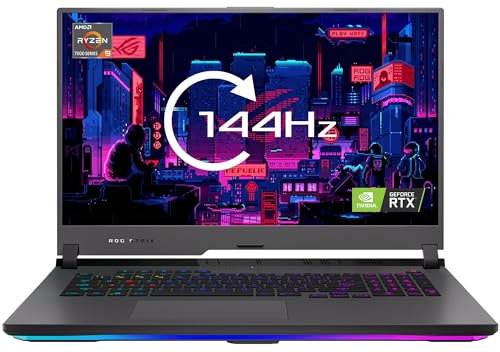MESH Computers ASUS ROG Strix G17 G713PU 17.3-inch FHD 144Hz Gaming Laptop (AMD Ryzen 9-7940HX, 32 GB DDR5 RAM 4800 MHz, 1 TB SSD, NVIDIA GeForce RTX 4050 6GB GDDR6, Wi-Fi 6E, Windows 11 Home)
