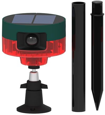 Bewinner Bewegungsmelder Aussen mit Fernbedienung 1200mAh Solar Powerd - 129db 360° Abdeckung IP55 Wasserdicht Tür Alarm Sensor - Unterstützt die Aufzeichnung für Einbruchschutz