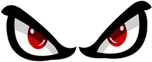 3D Evil Eyes Sticker - Manic Eyes Label Sticker for Car & Motorcycle