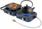 SABUIDDS 2 in 1 Gas Camping Grill, Zweiflammig Edelstahl Gasgrill & Gaskocher Tragbare Herd mit verstellbaren Brennern, Pfanne, Gas Campingkocher mit Grillpfanne für Camping, Wandern, Reisen und Erkun