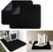 ZWQLZG 2 Stück Abtropfmatte, 50x40cm Schwarz Abtropfmatte Geschirr, Schnelltrocknend Abtropfmatten Geschirr, Super Saugfähige Unterlage Kaffeemaschine, Superabsorber Abtropfmatten für Küche, Spüle