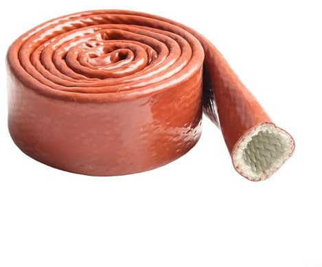 Zilimontt Protezione termica per cavi, resistente al calore, guaina in fibra di vetro in silicone, protezione per condutture ignifughe (20 mm)