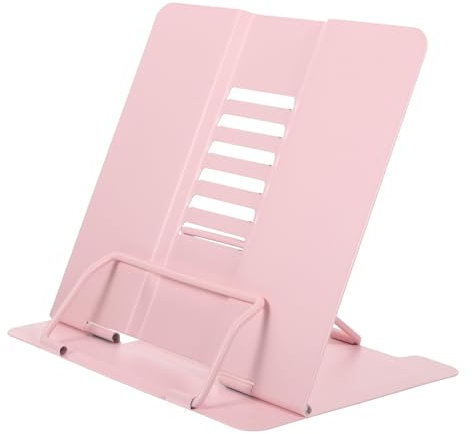 WATIIFUFU Estante De Lectura Soporte De Escritorio para Monitor Soporte para Libros Titulares De Libros Soportes para Monitores Soportes De Computadora para Laptop Libro Cómico Rosa Metal