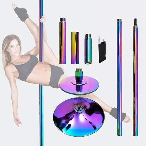 AVLLSO Pole Dance Stange Abnehmbare Tanzübungsstange für Zuhause/Fitnessstudio/Wohnung/Club, 2,2 m – 3,8 m Höhe Tanzstangen- und Verlängerungszubehör(2.3M-3.4M/7.5FT-11FT)