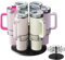 Kssiaz Organisateur de Bouteille d'Eau pour Stanley, 40oz Porte-bouteille Stanley avec Poignée Support Rotatif pour Coupe Stanley, Porte-gobelet Stanley pour Collectionneurs Bouteille d'Eau, Noir