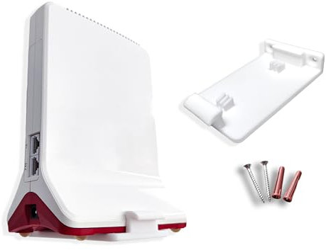 Decoralin Wandhalterung für Fritz Repeater 3000 und 6000, Robuste Halterung, Verbesserte Kühlung und Kabelmanagement, Weiß