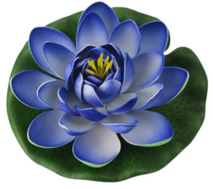Lodoot Artificial Lotuses Mixed Color Artificial Lotuses Flowers Display Charm for Pond and Garden Decors 15CM Simulation Water Lily
