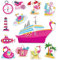 Cruise Door Magnets Decorations, 12PCS Pink Flamingo Tropical Holiday Cruise Magnets, Cruising Essentials Reusable Magnetic Ship Cabin Door Signs Fridge Decor