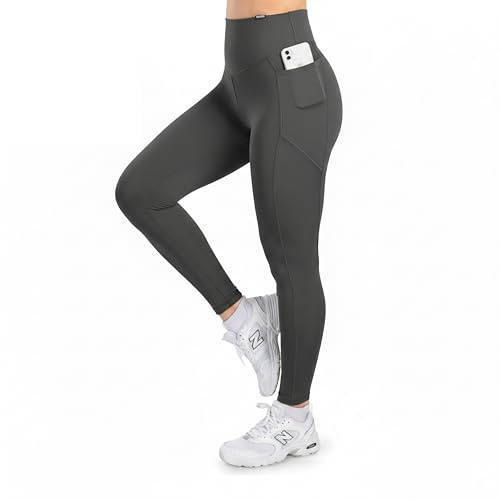 SMILODOX Leggings Damen SoftFeel Leticia, High Waist Yogahose mit seitlichen Taschen, atmungsaktiv & schnelltrocknend, 4-Wege-Stretch, Feuchtigkeitsabweisend, ideal für Yoga, Pilates & Alltag