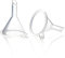 LABRIMP 5 Piezas Embudo de Plástico Transparente Embudo Pequeño Multiusos Transferir Especias y Polvos